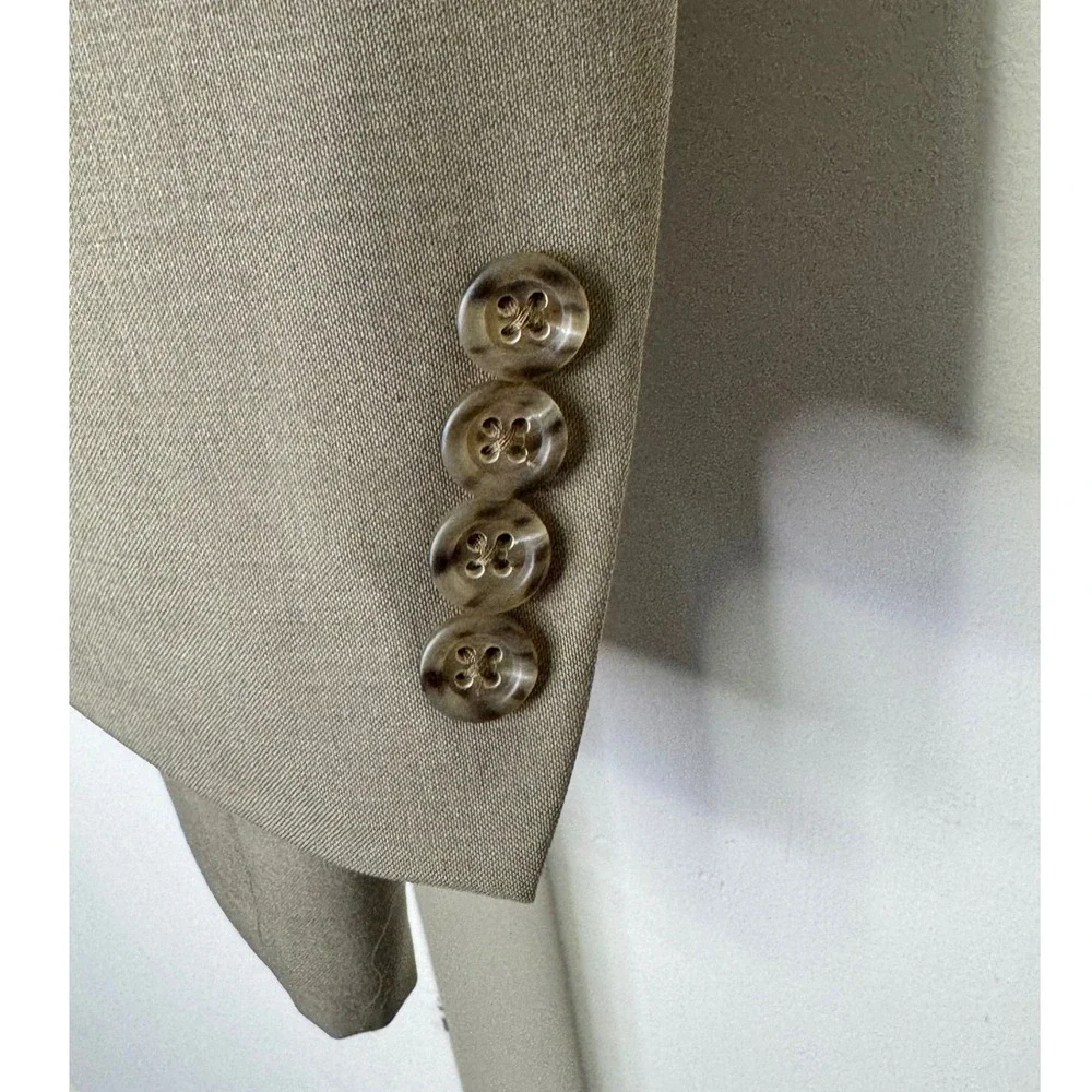 Burberry London Blazer 38S Tan 2 Button Front